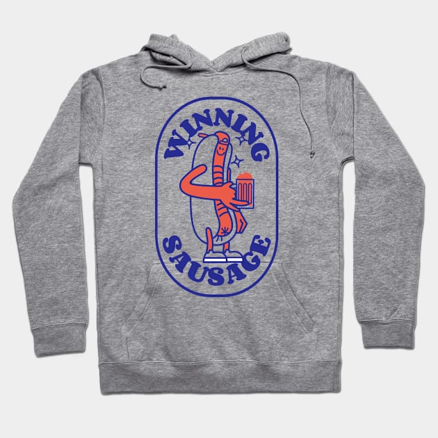 Winning Sausage Design Hoodie by ArtPace